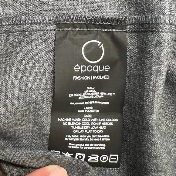 Epoque Evolution Wool Blend Gray Cami Tank Dress Size Small - Picture 3 of 9